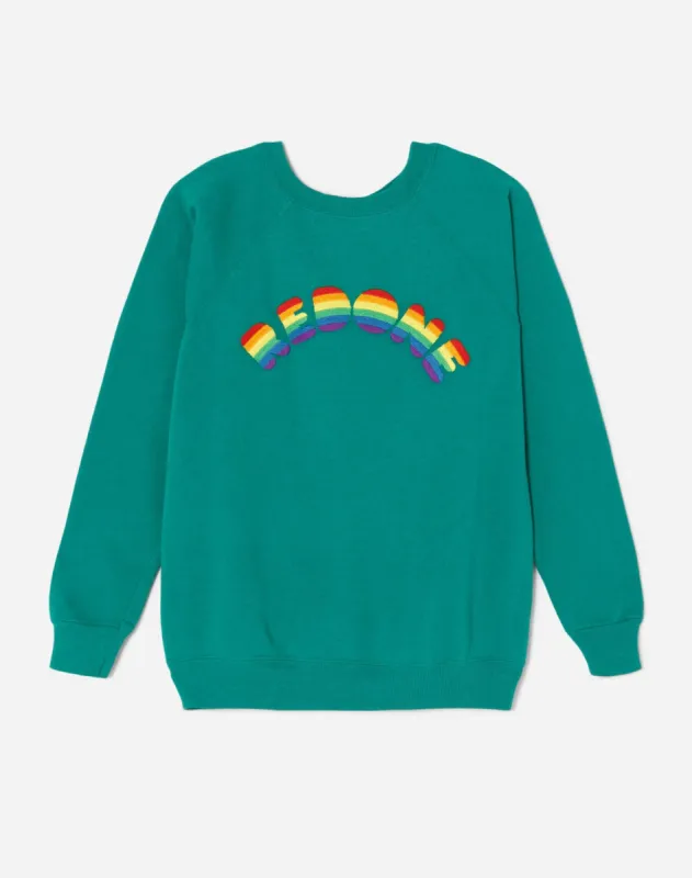 Upcycled "RE/DONE Arc" Sweatshirt - Green sold by Re/Done