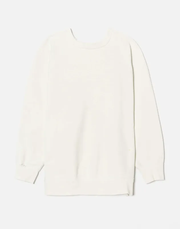Vintage 1950s/1960s White Long Sleeve Sweatshirt - #17 sold by Re/Done