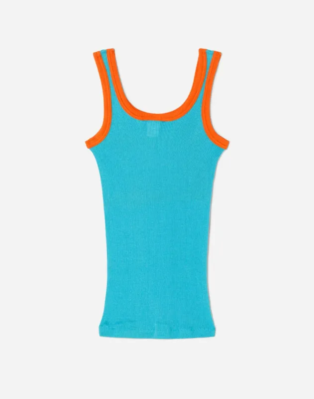 70s Two Tone Rib Tank made by Re/Done