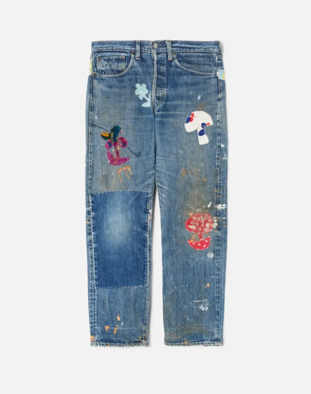 60s Levi's Big E Jeans with Patchwork sold by Re/Done