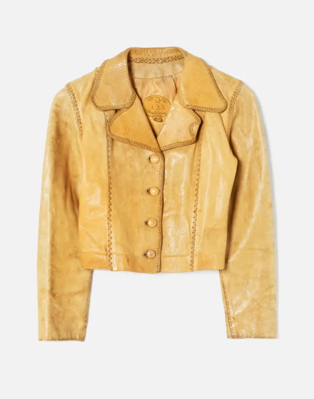 60s North Beach Leather Jacket sold by Re/Done