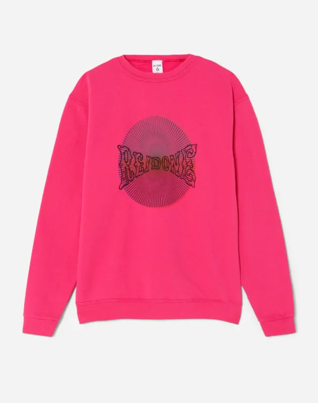 Upcycled "RE/DONE Spiral" Sweatshirt - Pink sold by Re/Done