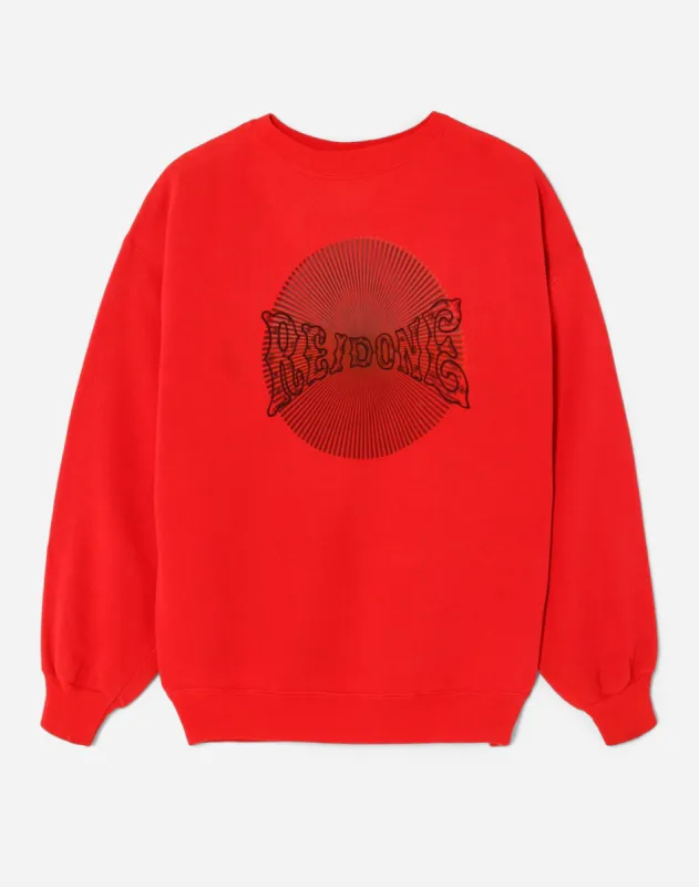 Upcycled "RE/DONE Spiral" Sweatshirt - Red sold by Re/Done