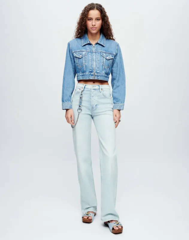 Zip Front Denim Trucker - Stoney River made by Re/Done