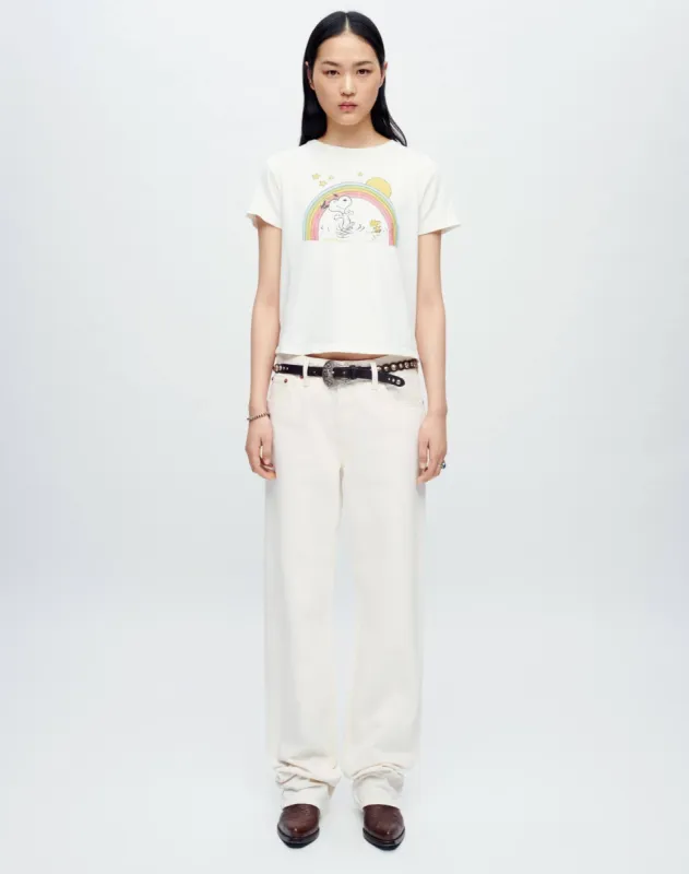Classic Tee "Peanuts Rainbow" - Vintage White sold by Re/Done