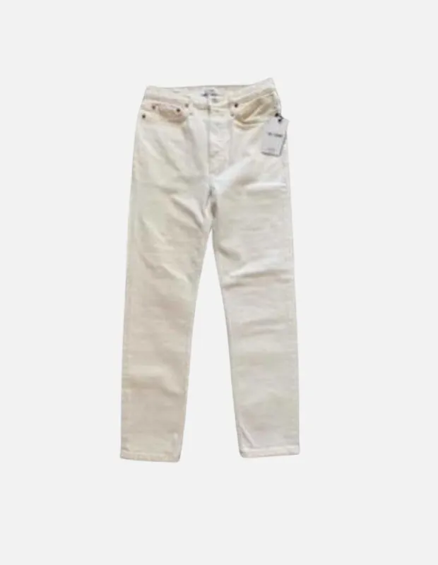 Comfort Stretch High Rise Ankle Crop - Vintage White sold by Re/Done