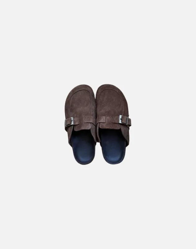 70s Moc Slide - Chocolate Suede sold by Re/Done