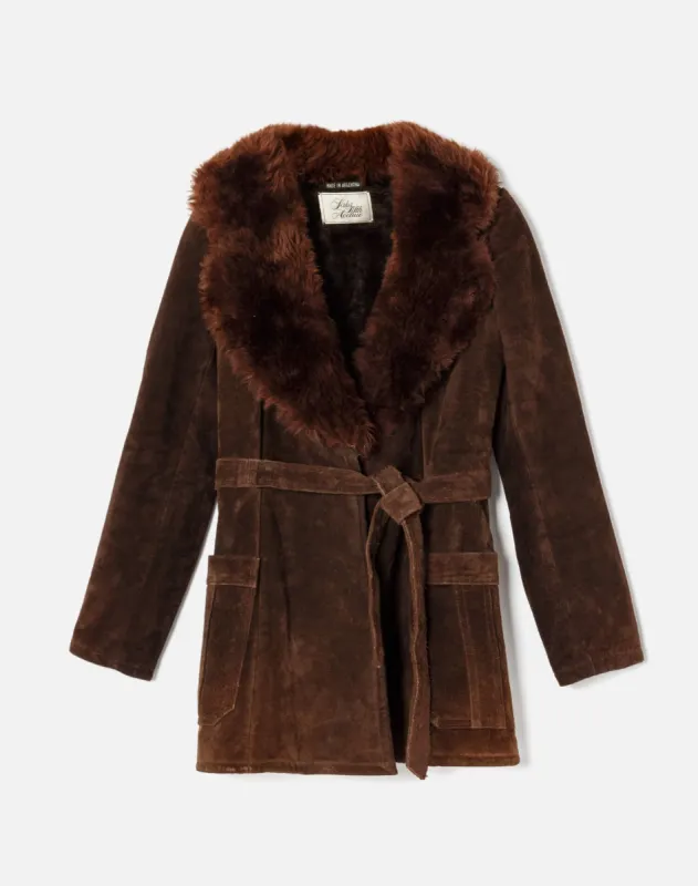 60s Saks Faux Fur and Suede Jacket made by Re/Done