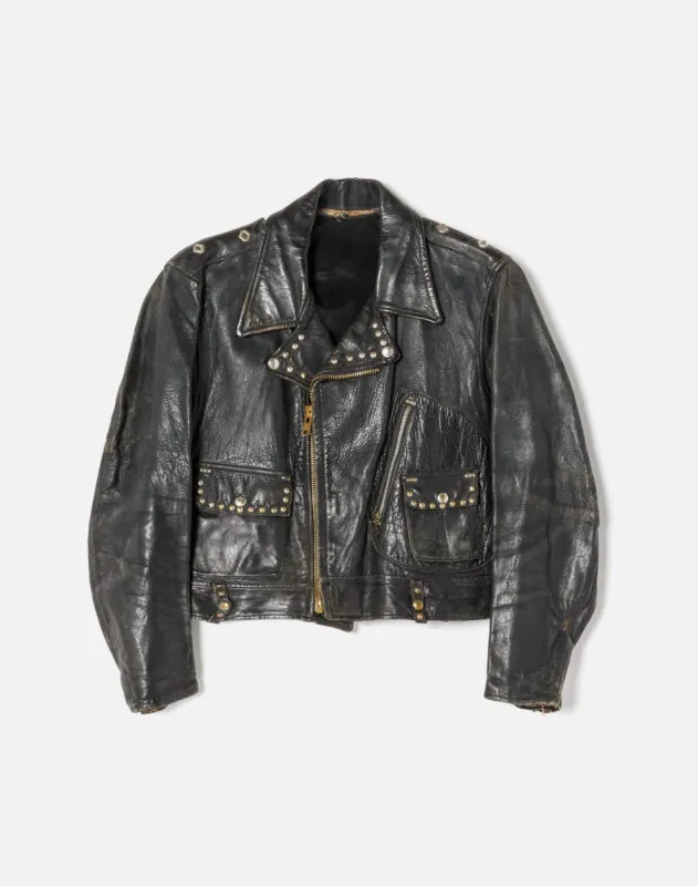 50s Leather Jacket with Studs sold by Re/Done