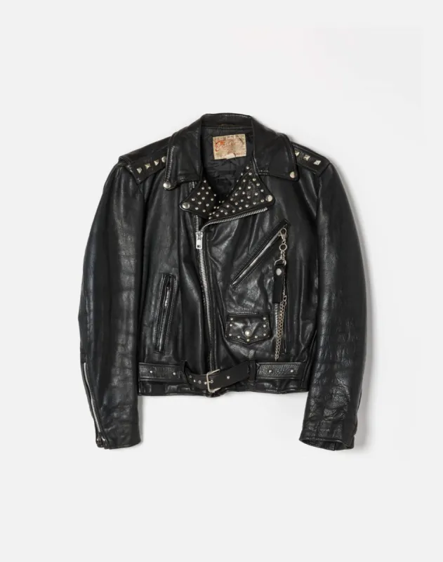 70s Leather Jacket with Studs sold by Re/Done