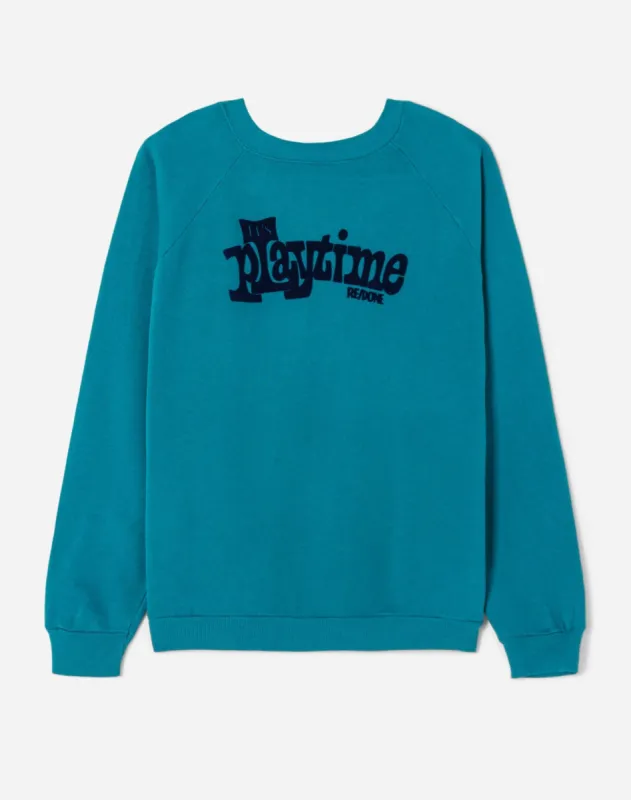 Upcycled "Playtime" Sweatshirt - Green sold by Re/Done