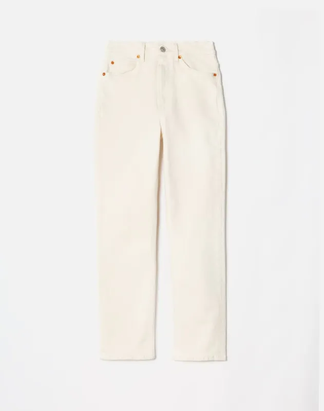 Comfort Stretch 70s Straight - Vintage White sold by Re/Done