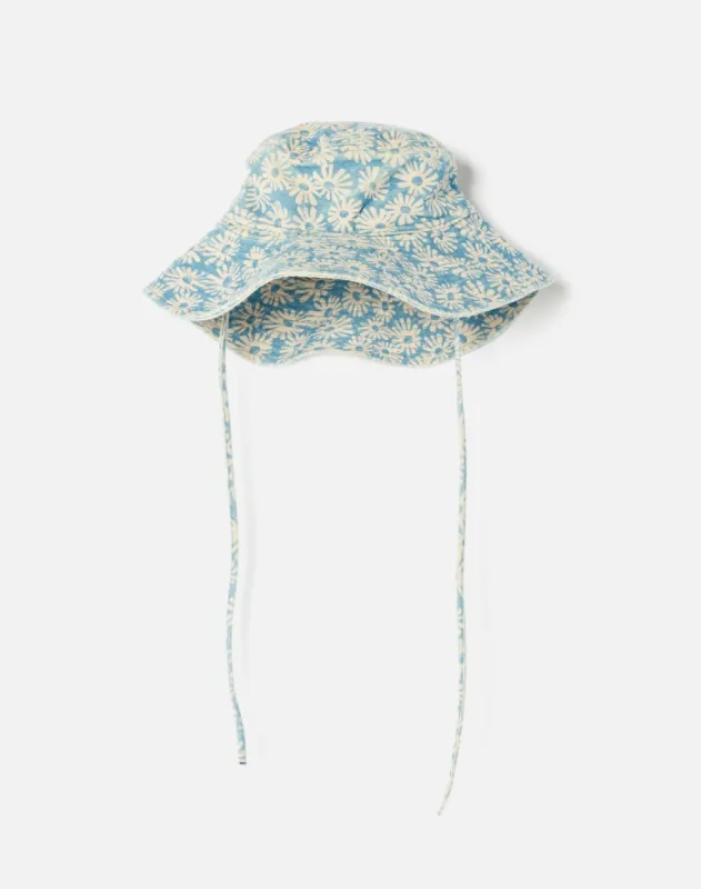 90s Sun Hat - Blue Daisy sold by Re/Done