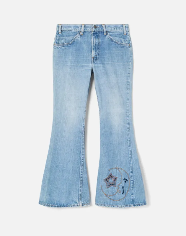 70s Levi's 646 Flare Embroidered Jeans -#1 made by Re/Done