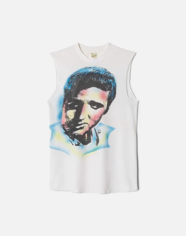 70s Elvis Airbrush Cut Off Tee made by Re/Done