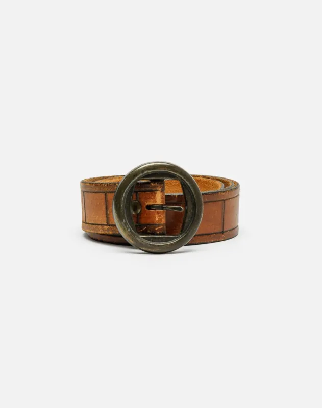 80s Embossed Leather Belt sold by Re/Done