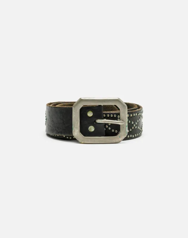 70s Studded Black Belt sold by Re/Done