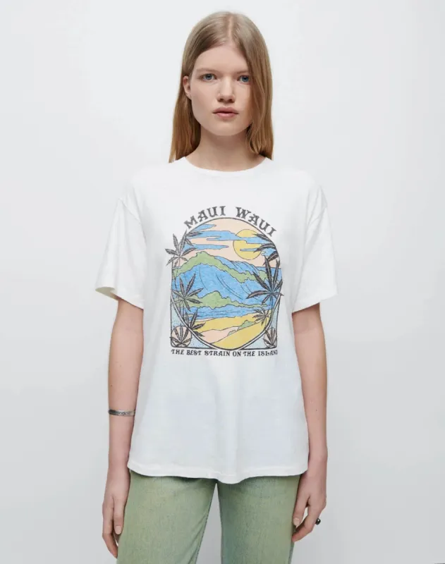 90s Easy "Maui Waui" Tee - Vintage White sold by Re/Done