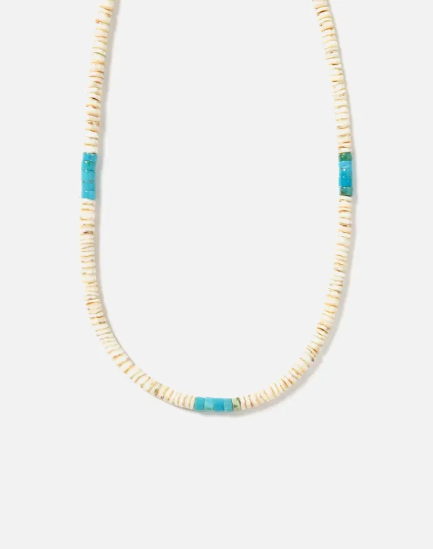 70s Santo Domingo Turquoise Heishi Necklace -#49 made by Re/Done