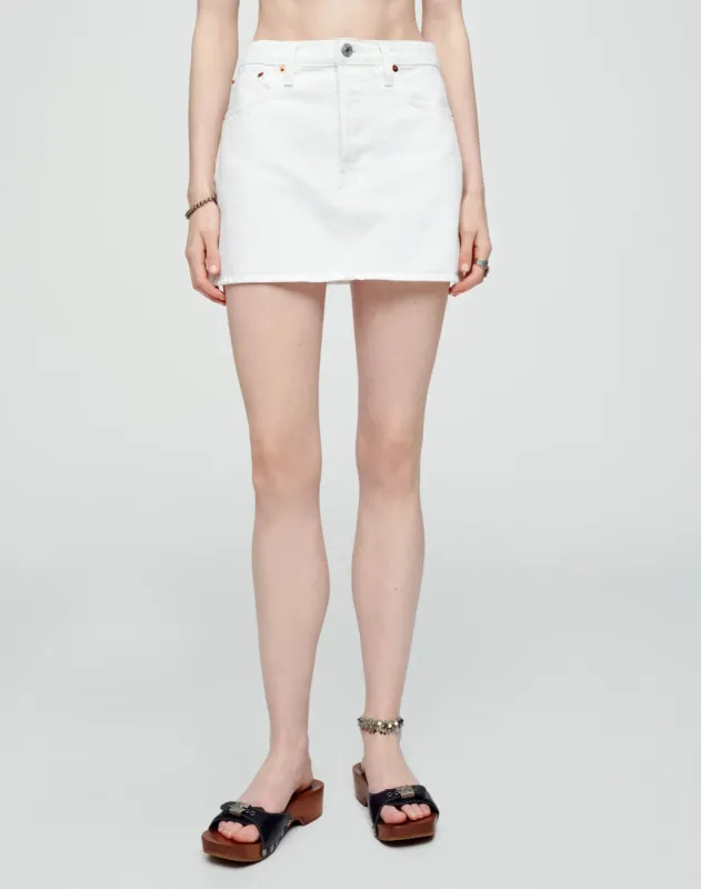 90s Mini Skirt - White sold by Re/Done