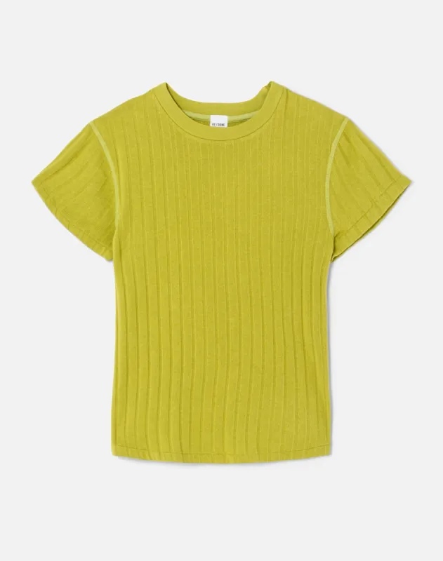 Hemp Rib Baby Tee - Wasabi sold by Re/Done