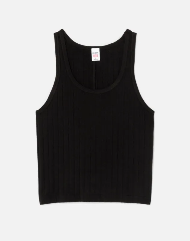Hanes 60s Hemp Tank - Black made by Re/Done