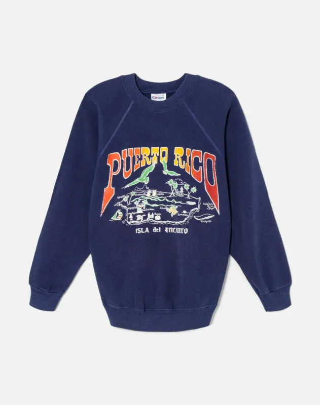 80s Hanes Puerto Rico Sweatshirt made by Re/Done