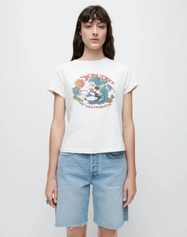 Classic "Malibu" Tee - Vintage White sold by Re/Done
