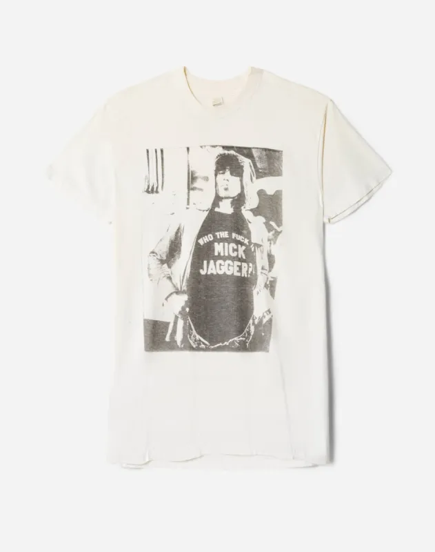 80s "Who The Fuck Is Mick Jagger" Keith Richards Tee made by Re/Done