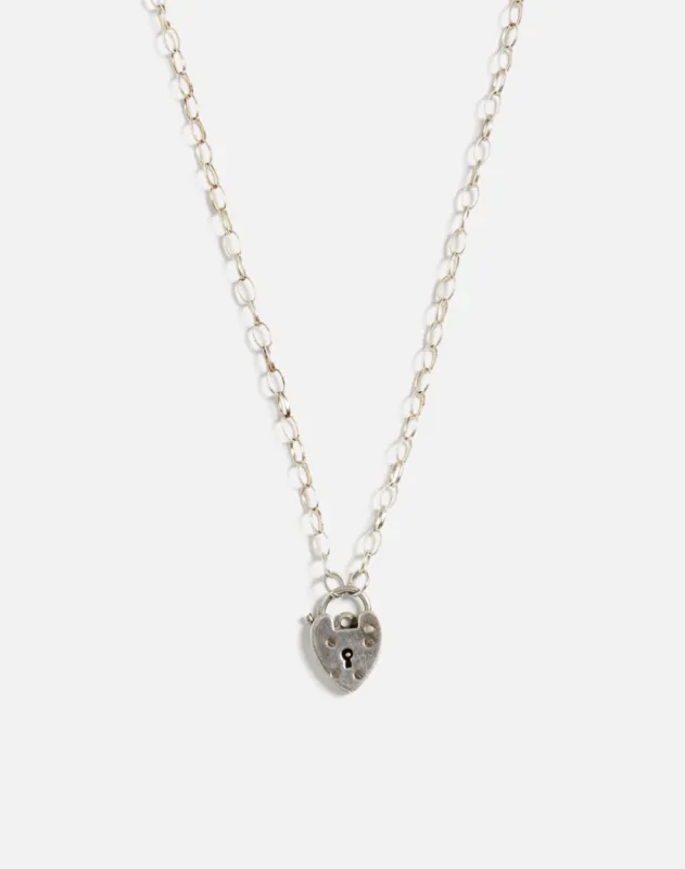 60s Heart Padlock Necklace - #26 sold by Re/Done
