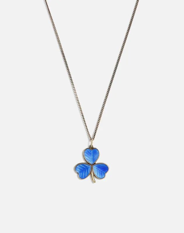 50s Enamel Shamrock Necklace - #30 made by Re/Done