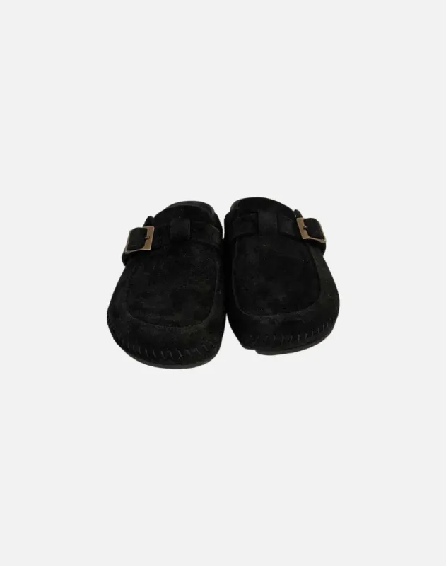 70s Moc Slide - Black Suede made by Re/Done