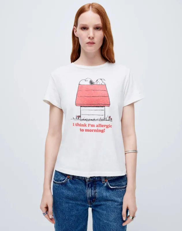 Classic "Allergic To Morning" Tee - Vintage White sold by Re/Done