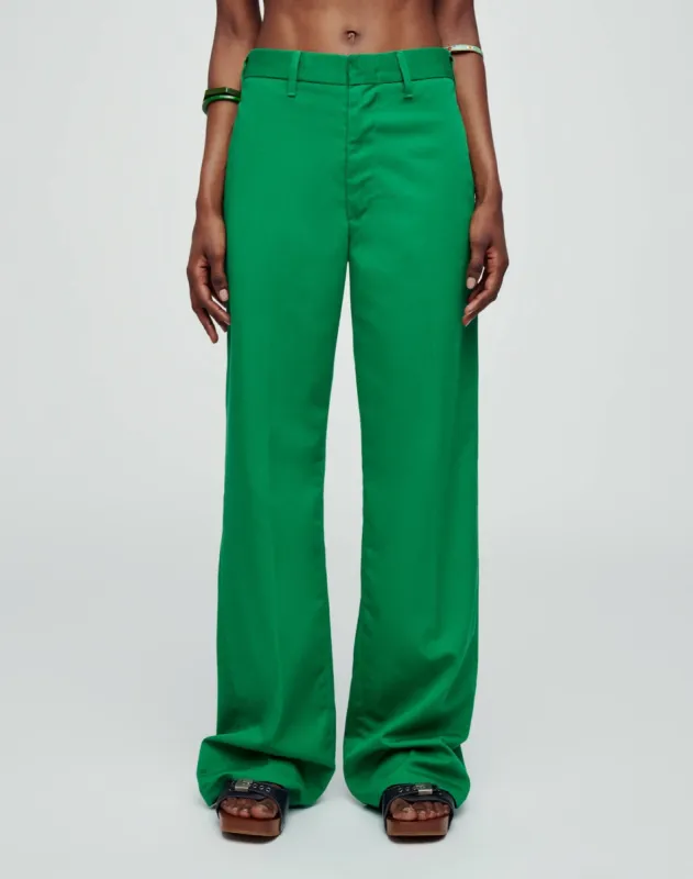 Super Wide Leg Trouser - Kelley Green made by Re/Done