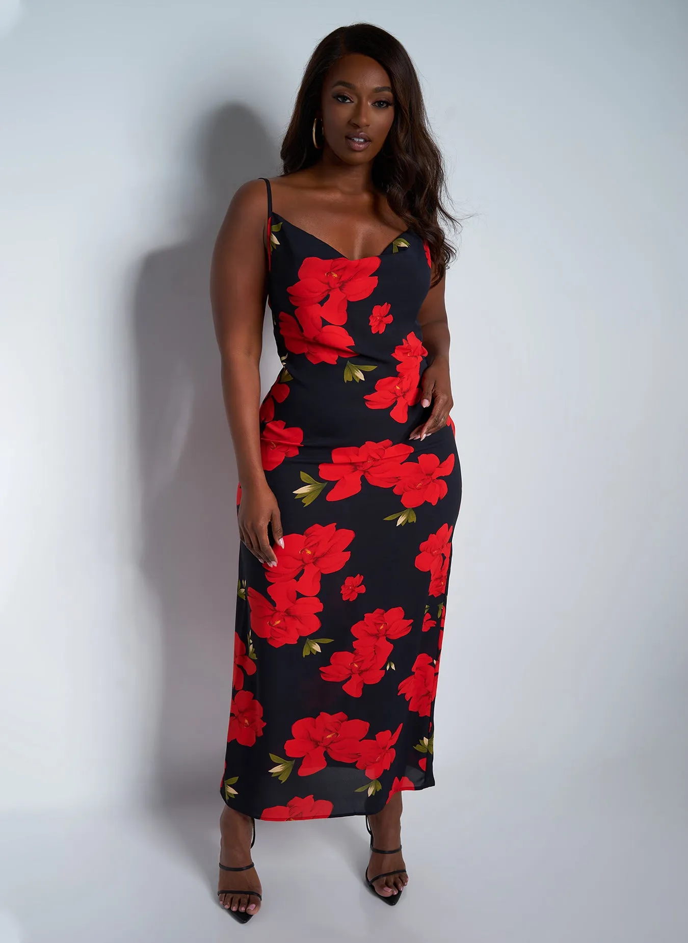 raquel floral midi dress Raquel Allegra Greta Midi Dress - Blue Floral