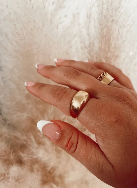 Oleada 18K Plated "Burst My Bubble" Extended Sizing Ring sold by Rebdolls