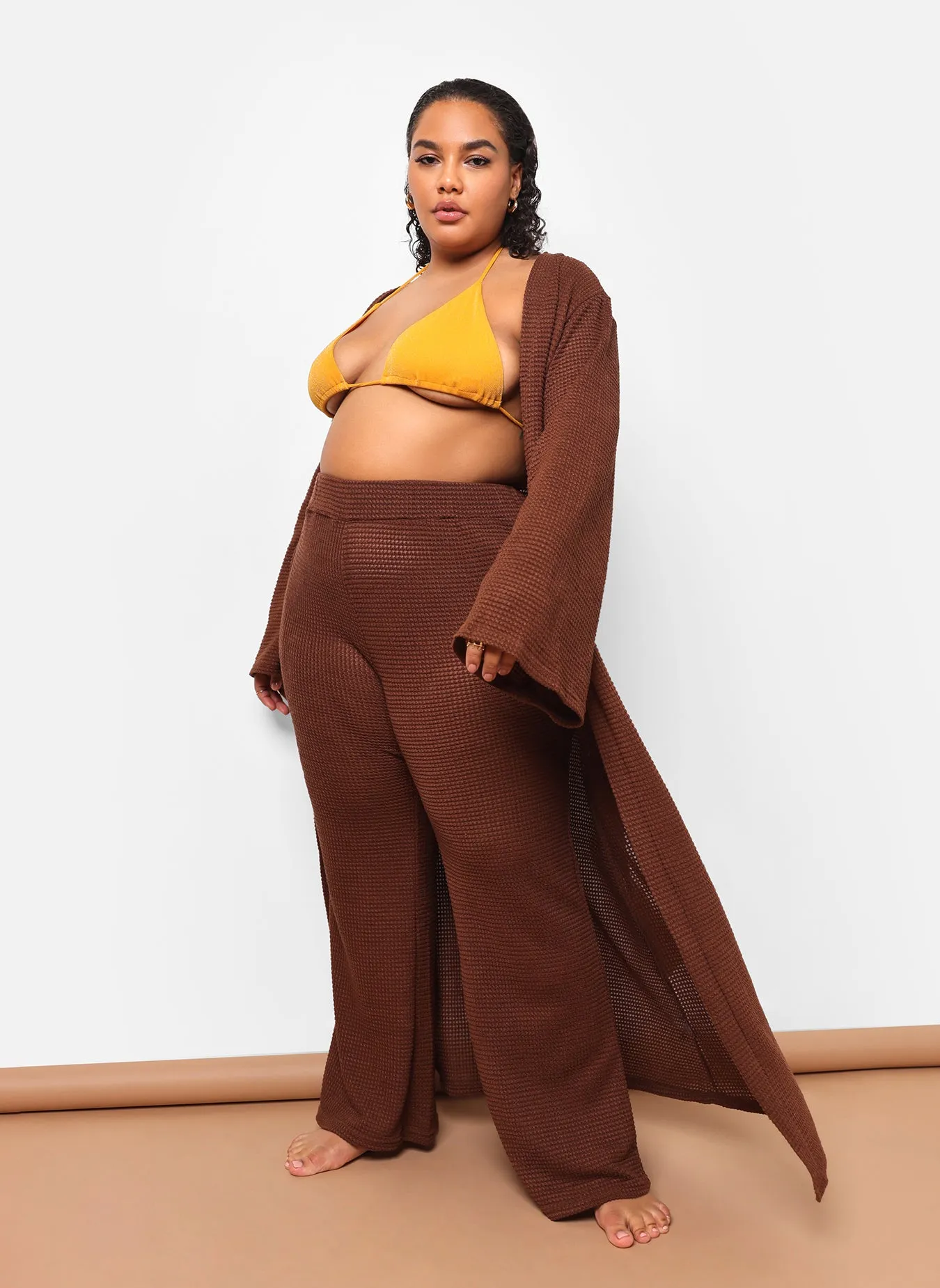 Genesis Knit Oversized Longline Duster - Chocolate sold by Rebdolls product image thumbnail 4