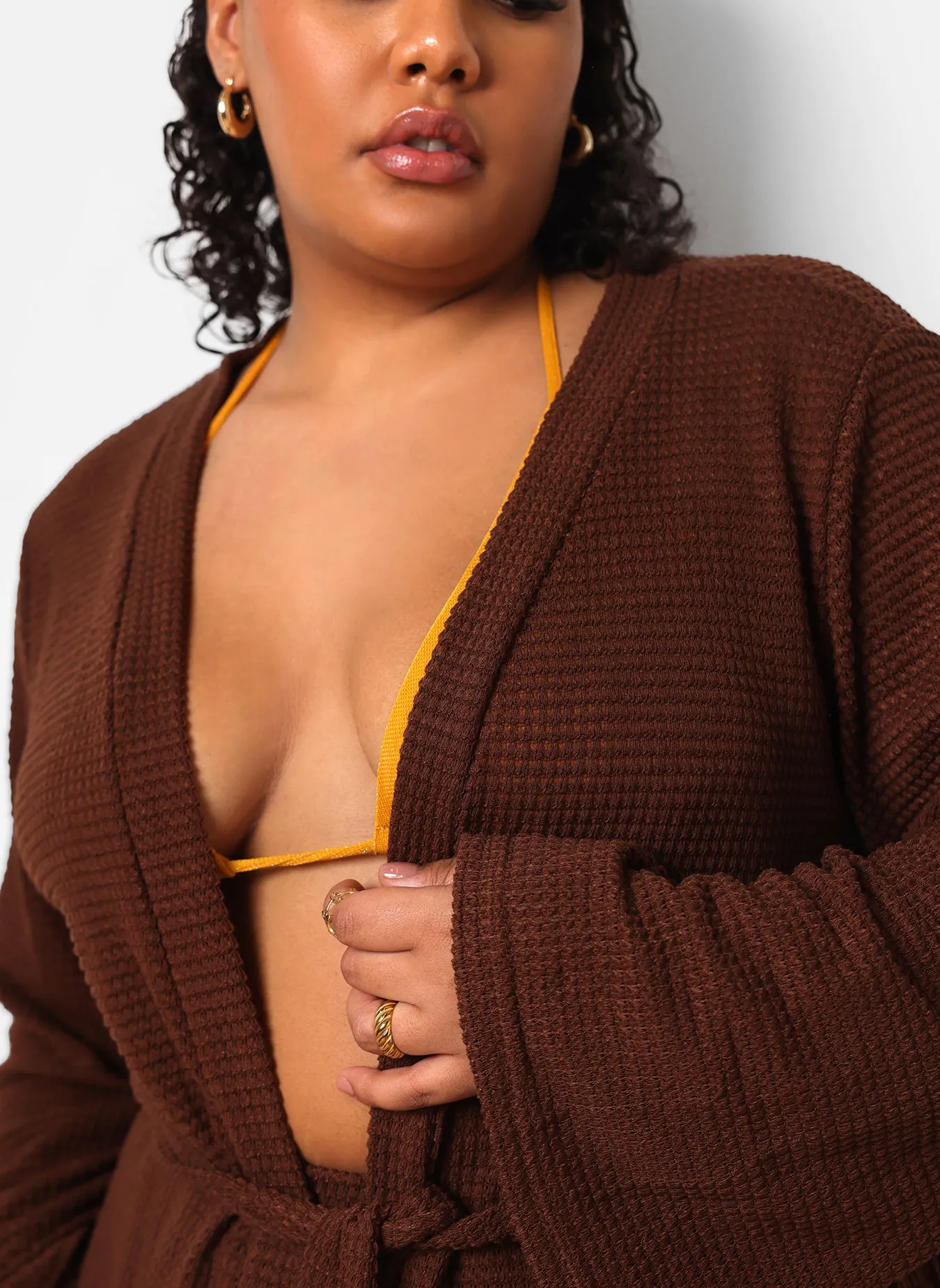 Genesis Knit Oversized Longline Duster - Chocolate sold by Rebdolls product image thumbnail 3
