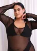 Jade Sheer Mesh Maxi Bodycon Dress - Black sold by Rebdolls