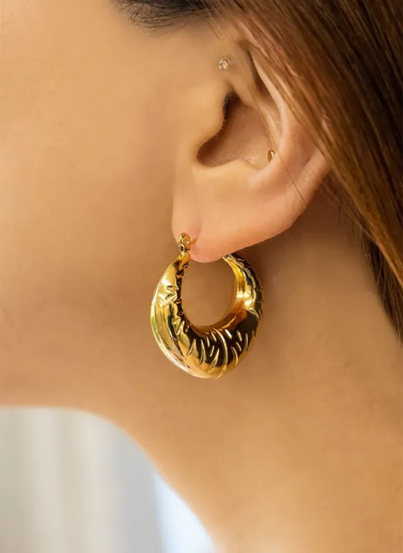 Croissant 14k Gold Plated Earrings made by Rebdolls