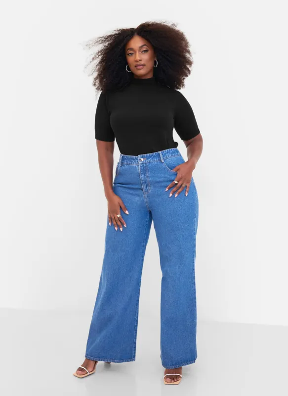 Indya Denim Wide Leg Jeans sold by Rebdolls