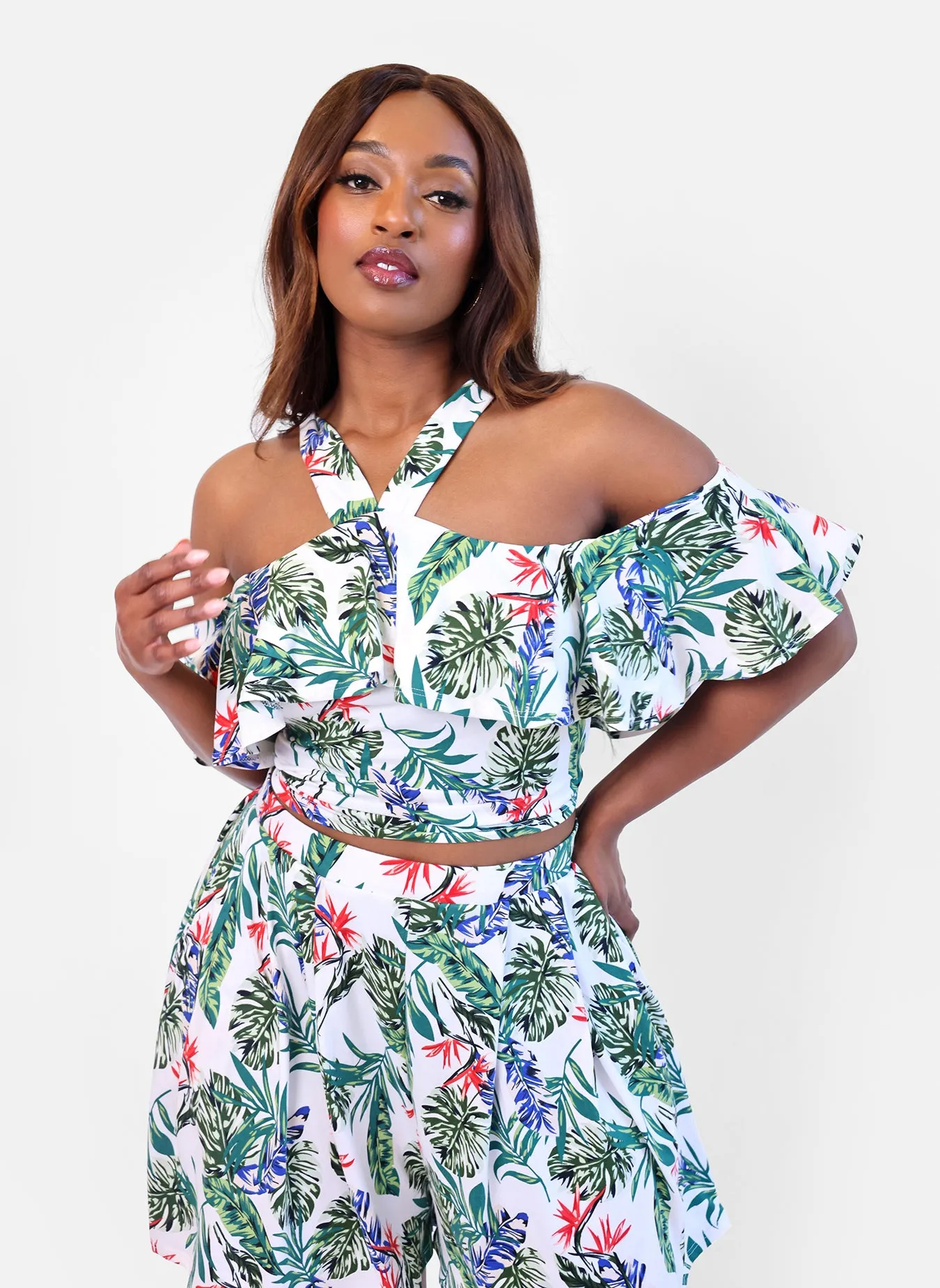 Canopy Tropical Print Flutter Top sold by Rebdolls