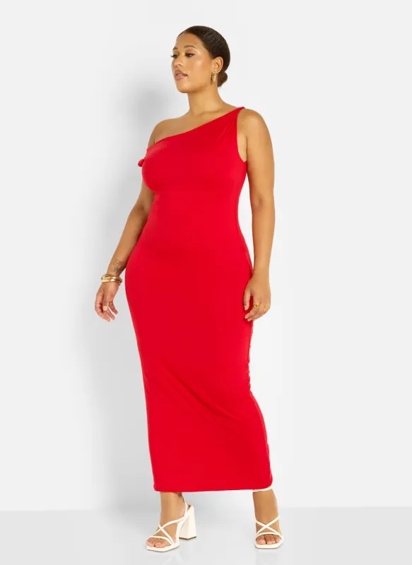 Stephanie Knotted Sleeve Bodycon Maxi Dress - Red sold by Rebdolls