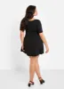 Essential Boat Neck Mini Skater Dress sold by Rebdolls