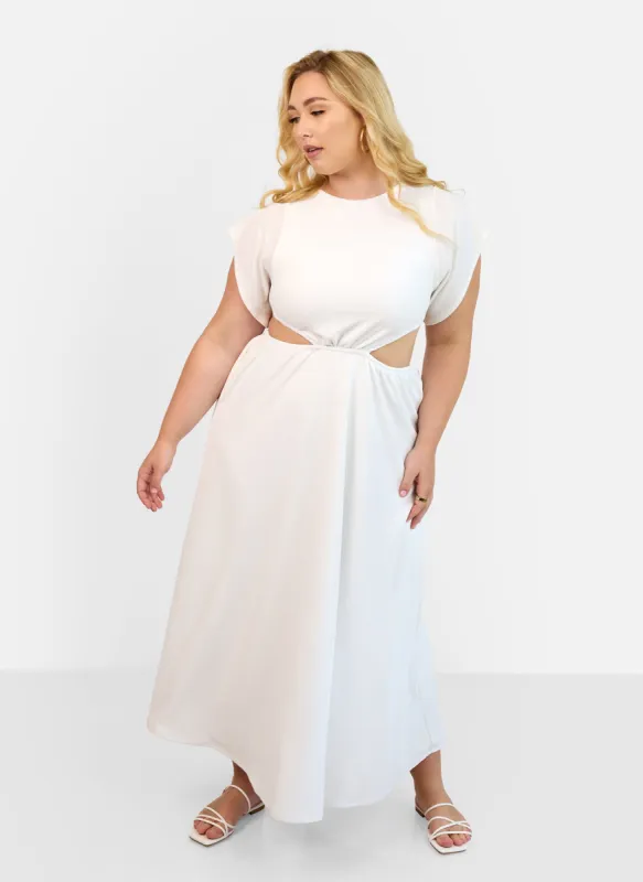 Blanche Cut Out Maxi Dress sold by Rebdolls