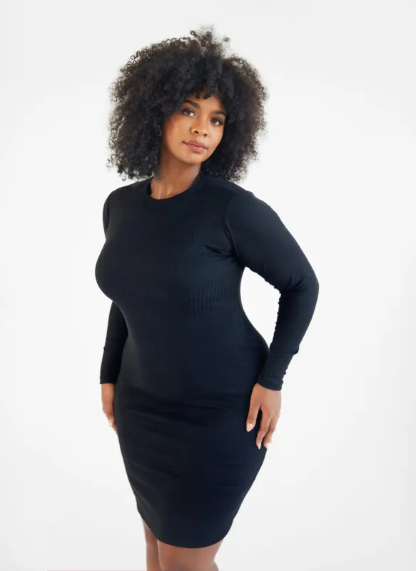 Essential Ribbed Crew Neck Mini Bodycon Dress sold by Rebdolls