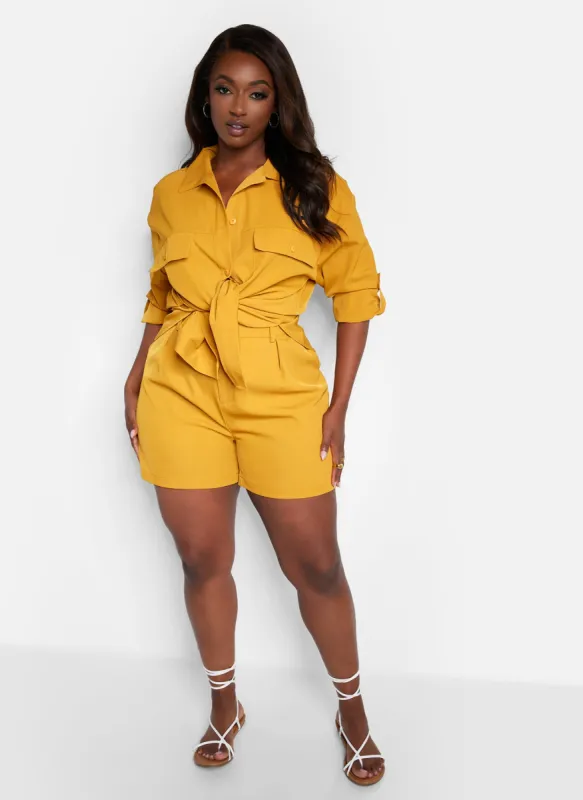 Keep Up Suit Shorts - Burnt Mustard sold by Rebdolls