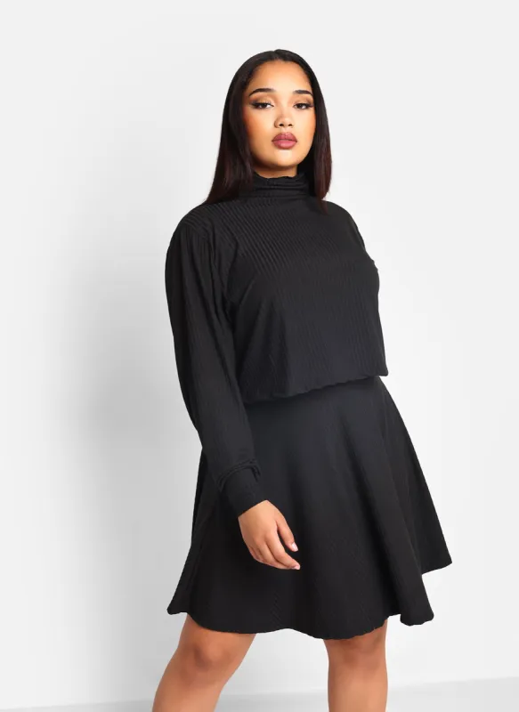 Jacqueline Ribbed Turtleneck Top sold by Rebdolls