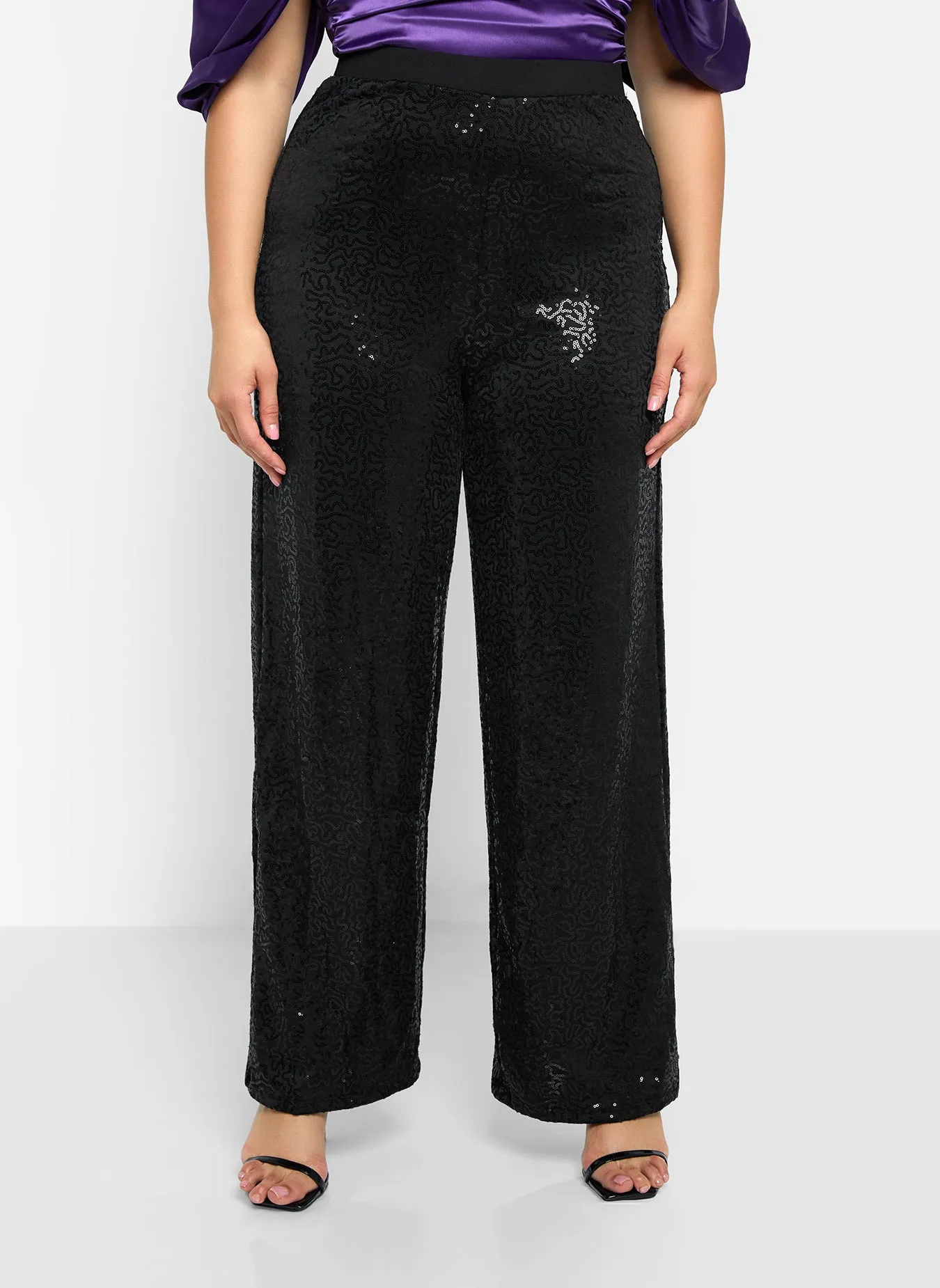 Nyx Sequin Wide Leg Pants sold by Rebdolls product image thumbnail 3