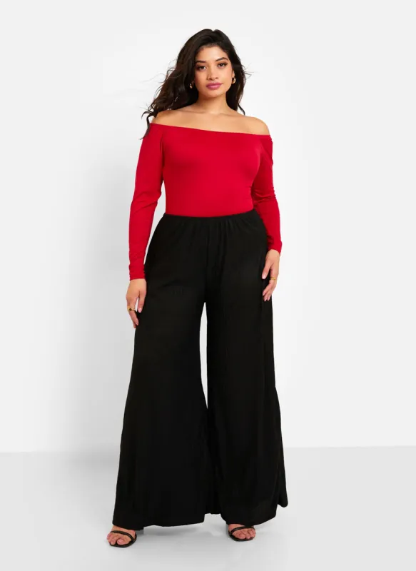 Essential Textured Palazzo Pants sold by Rebdolls